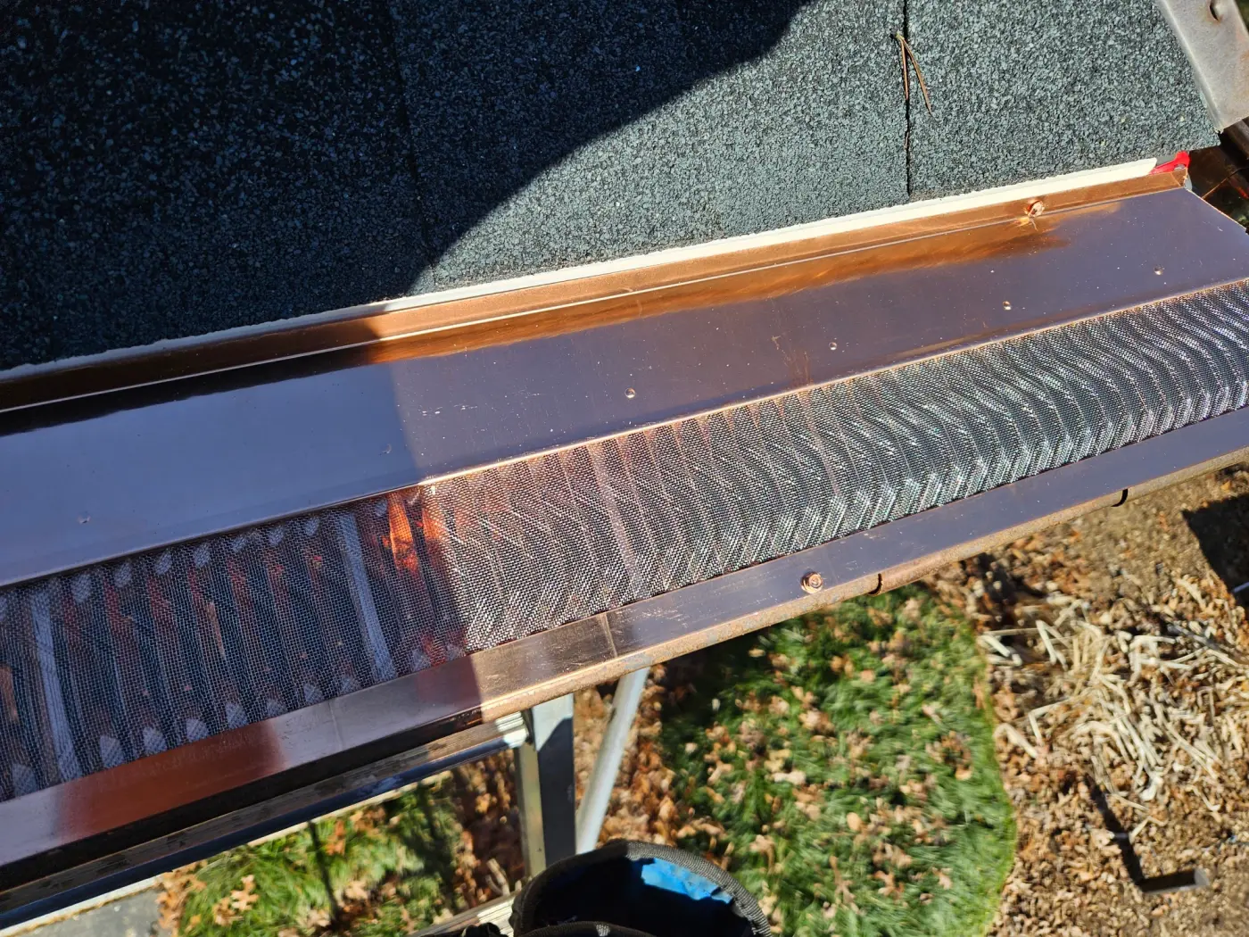 elite-home-services-nc-copper-gutter-guard-mesh-closeup.webp
